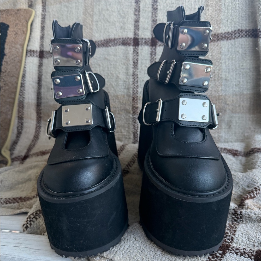 Demonia Swing-105 Black Platform Boot - image 3